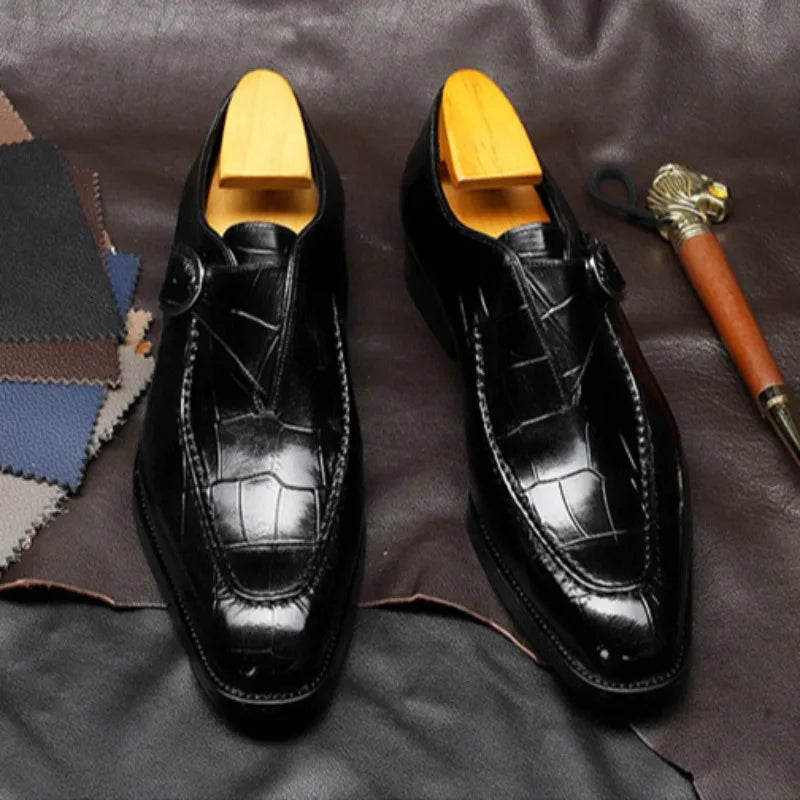 Men’s British Style Leather Oxford Shoes - Retro Carved Business Dress Shoes for Wedding & Banquet