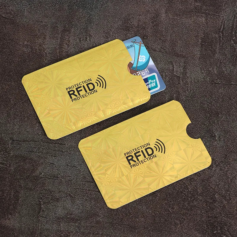 10PCS RFID Card Protector Sleeves - Anti Scan NFC Blocking Aluminum Foil Credit Card Holder