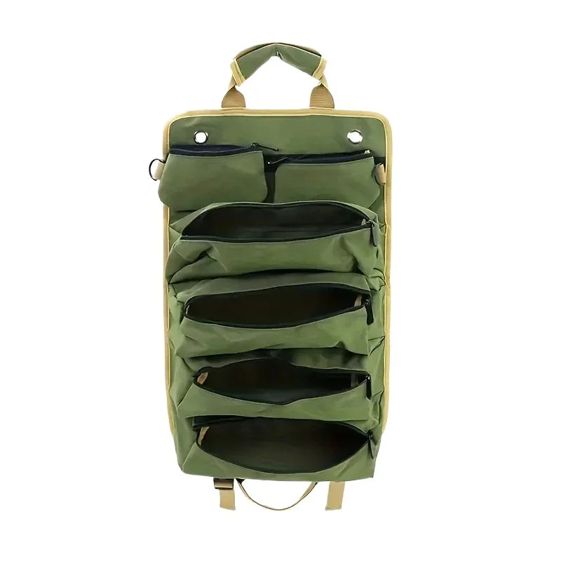 Multi-Purpose Tool Bag - Professional Roll-Up Organizer with Multiple Pockets for Hardware Tools