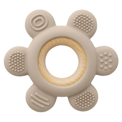 Baby Silicone Teether Necklace - Rudder Shape BPA Free Sensory Chewing Toy for Infant Teething Relief