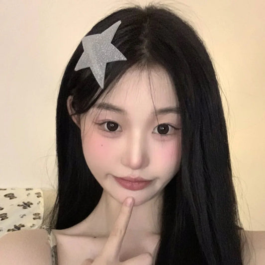 Y2K Star Pentagram Hair Clip – Sparkling Trendy Niche Sweet Cool Spicy Girl Personalized Fashion Hair Accessory