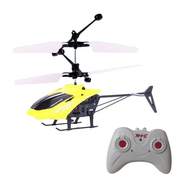 Rechargeable Mini RC Helicopter - Wireless Remote Control Infrared Induction Aircraft Toy for Kids