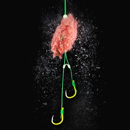 5PCS Fluorescent Green Fishing Hooks - High Carbon Steel Sharp Spring Hooks for Saltwater & Freshwater Fishing