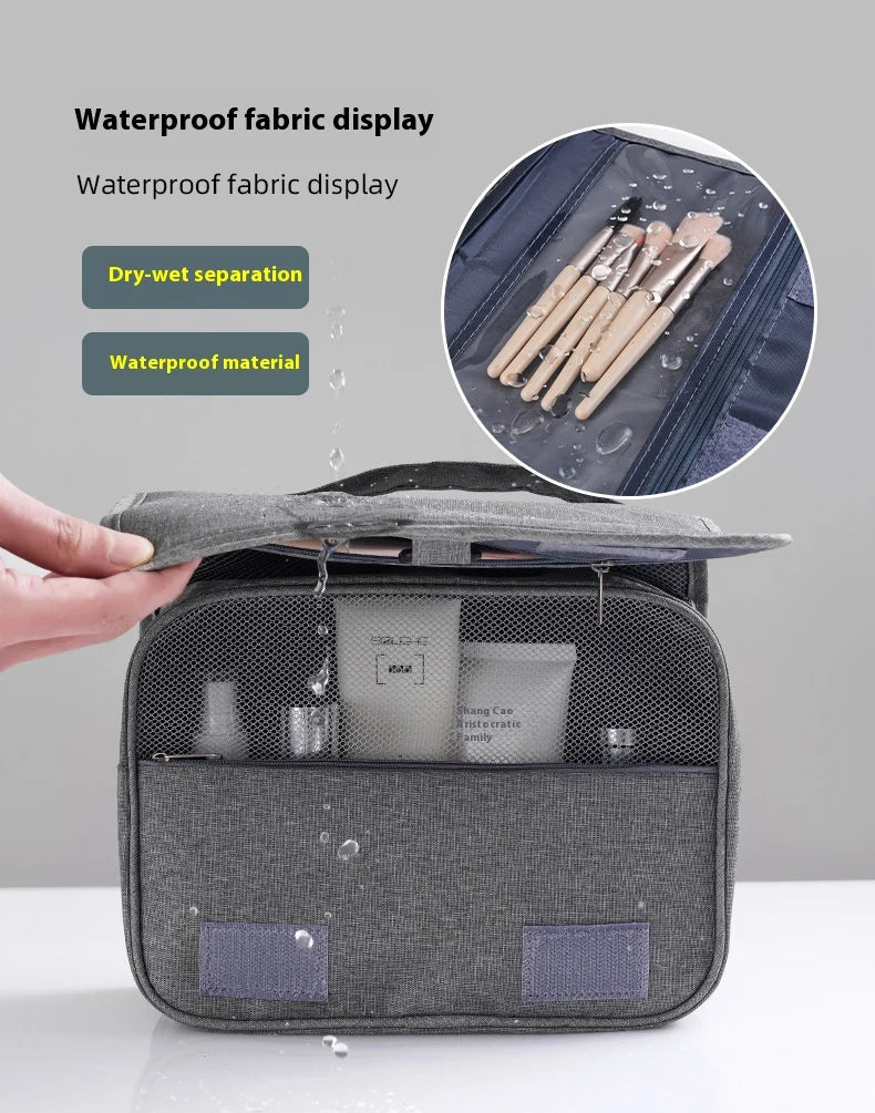 Foldable Toiletry Bag Organizer – Hanging Cosmetic & Makeup Case for Travel and Business