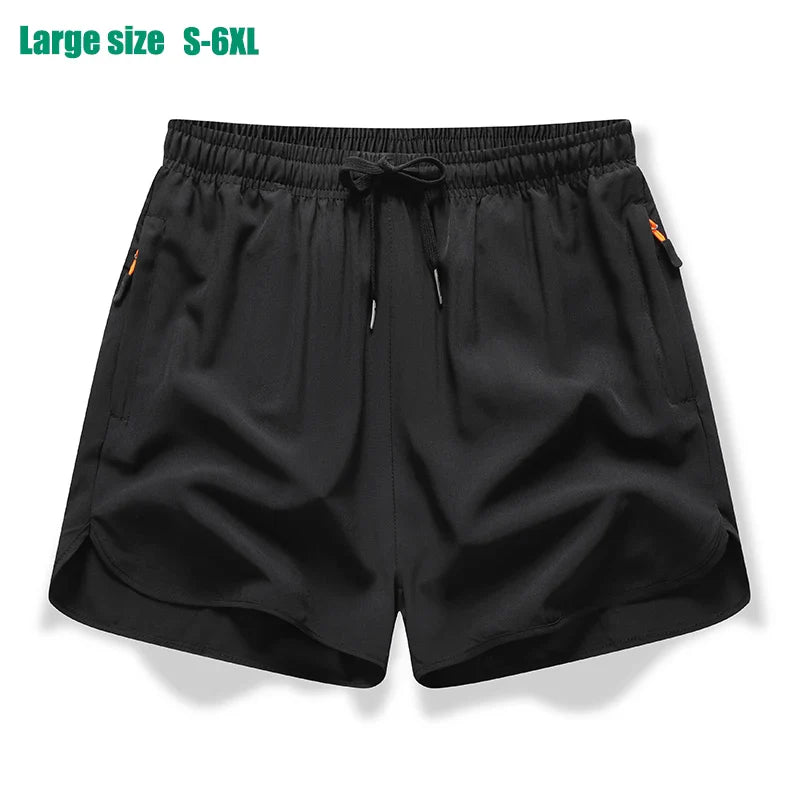 Men’s Ice Silk 3/4 Sports Shorts – Lightweight Quick Dry Running & Fitness Casual Sweat-Absorbing Outdoor Training Pants