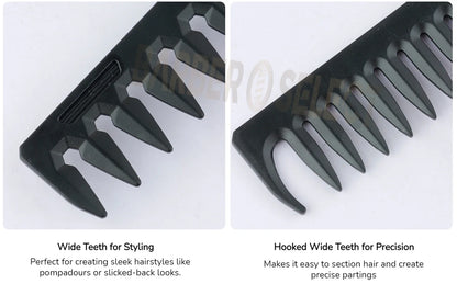 Newest 1/2/3-in-1 Portable Folding Comb – Wide Tooth Barber Clipper, Mini Beard & Hair Combing Styling Tool
