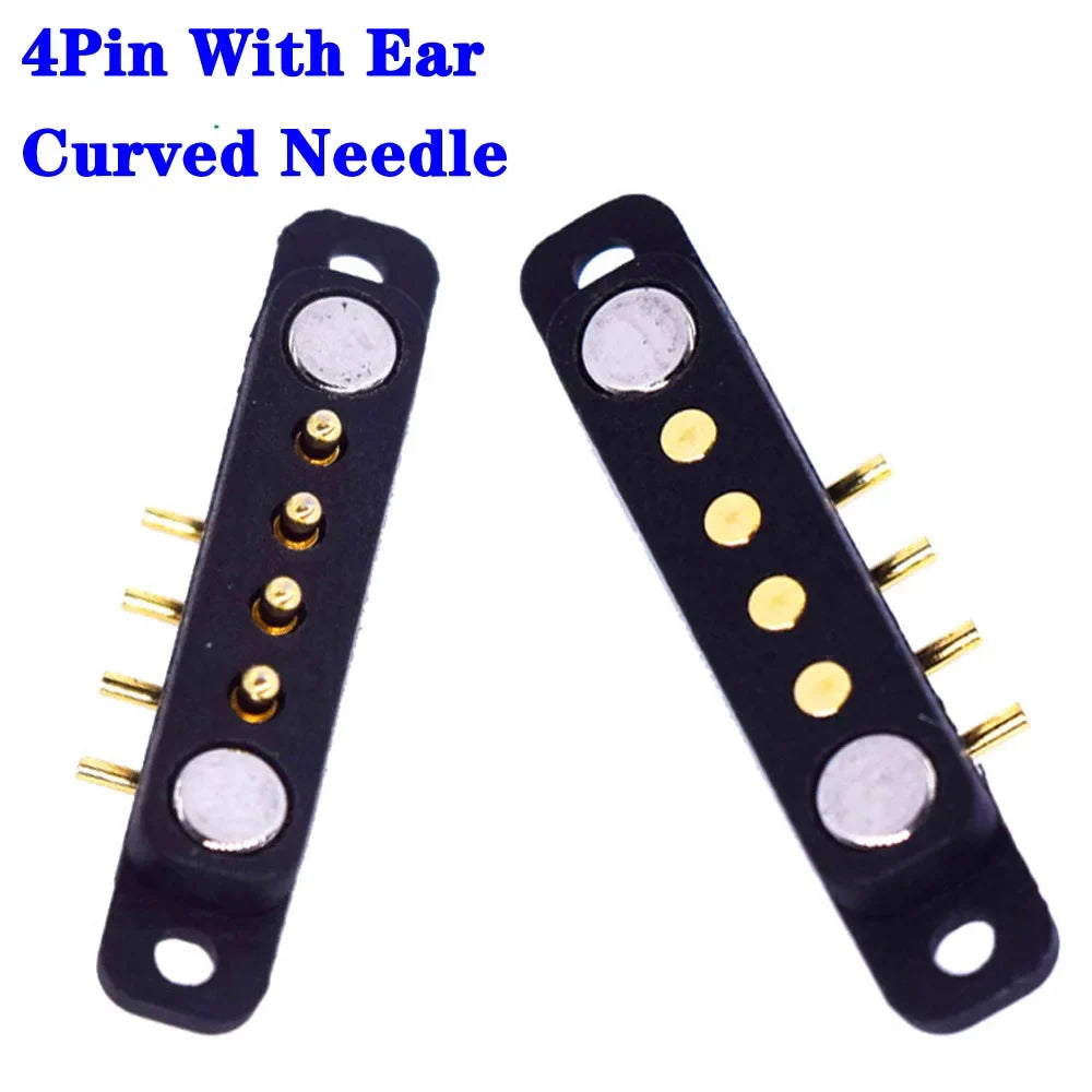 Magnetic Pogo Pin Connector - 2-10 Pin Spring Loaded Male Female DC Power Socket with 2.54/4.0/2.8mm Pitch