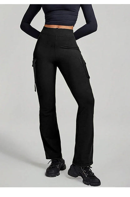 Women's Printed High Waist Leggings - Stretch Wide Leg Fitness & Casual Fashion Pants