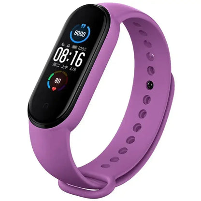 Silicone Watch Strap for Xiaomi Mi Band - Adjustable Replacement Wristband for Mi Band 3 4 5 6 7 Smartwatch