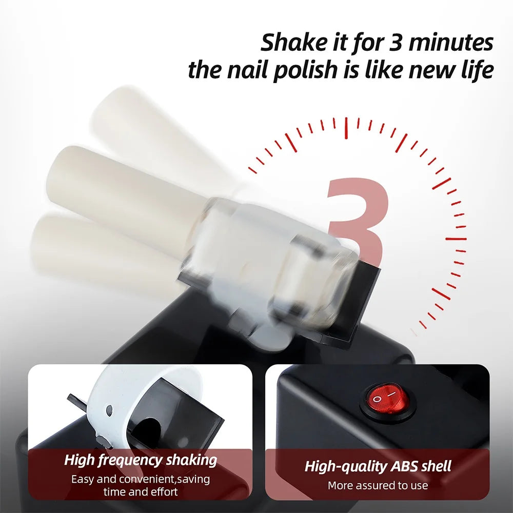 Electric Nail Polish & Tattoo Ink Shaker Mixer Machine, Anti-Caking UV Gel Paint & Pigment Bottle Mixing Device for Salon Use