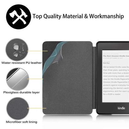 Case for Kindle Paperwhite 2024/2022/2021 – Magnetic ColorSoft Cover for 1st–12th Gen, 6–7 Inch E-Reader Shell
