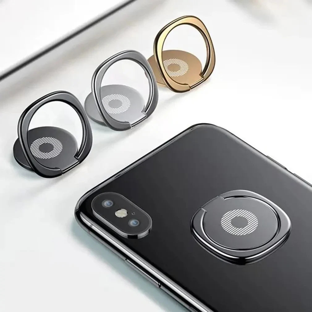 Ultra-Thin Phone Ring Holder - Rotatable Metal Finger Grip Stand for iPhone Xiaomi & Huawei Smartphones