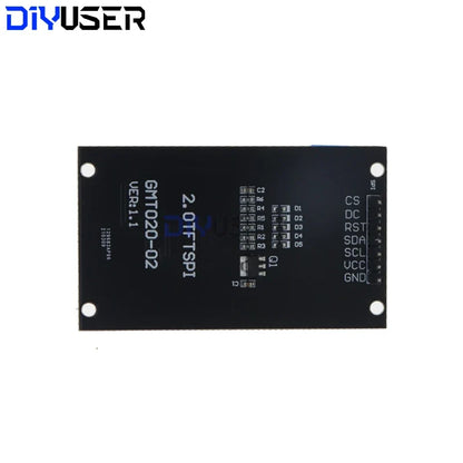 2.0" TFT LCD Display Module - ST7789V 240×320 Full-Color SPI Screen for Arduino Electronics Projects