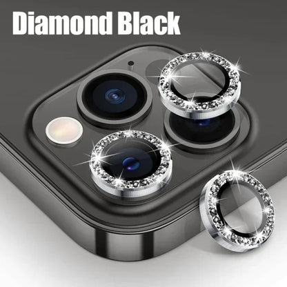 3PCS Metal Camera Lens Protector - Tempered Glass Cover for iPhone 11 12 13 14 15 Pro Max & Plus