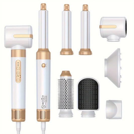 7-in-1 Hair Dryer Brush — High-Speed Brushless Dryer with Diffuser, Ionic & Curler