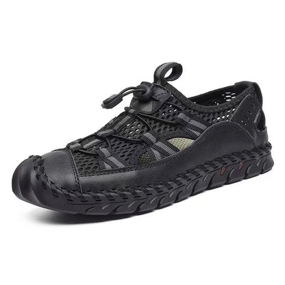 Men's Summer Mesh Sandals - Lightweight Outdoor Roman Clogs & Casual Beach Slippers