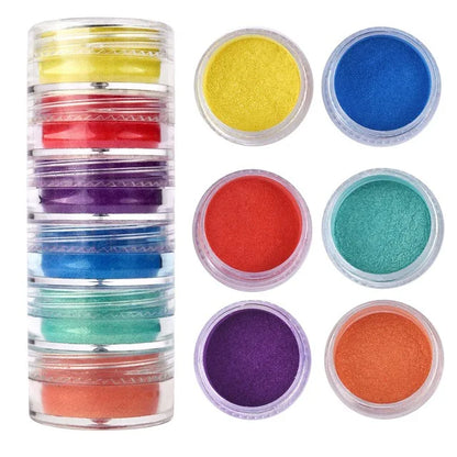 Crystal Clear Epoxy Resin Kit - AB Resin Glue with 6 Color Mica Powder for DIY Jewelry, Nail Art, Soap & Crafts