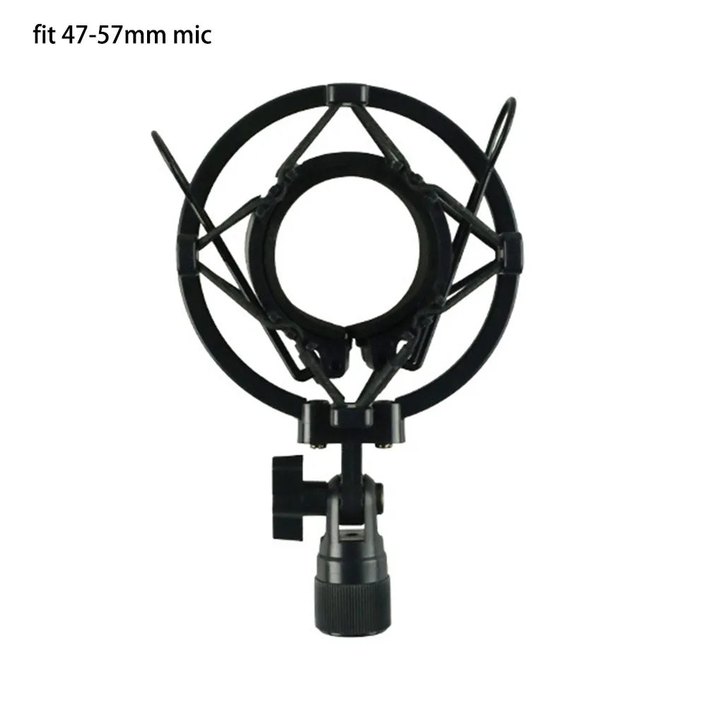 Universal Microphone Shock Mount - Professional Shockproof Stand Bracket for Studio Recording & DIY Audio Setup