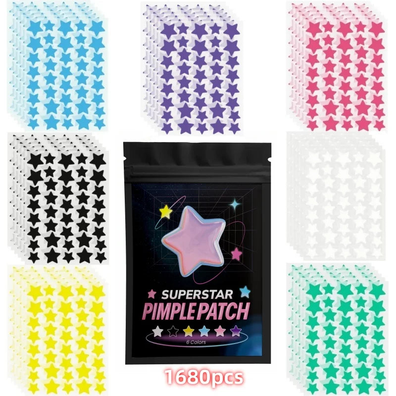 Hydrocolloid Acne Patches - 280/1120/1680pcs Invisible Facial Blemish Covers for Acne Concealing and Skin Care