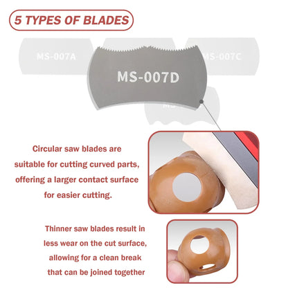Joystar Mini Hand Saw Tool Kit – 5pcs Modelling Saw Blades for Craft & Hobby Projects