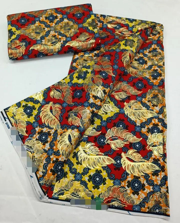 African Real Wax Print Fabric - 6 Yards 100% Cotton Ghana Ankara Loincloth Material
