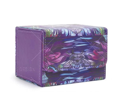 PU Leather Card Storage Box - 140+ Card Deck Holder Case for Game Card Collection & Organization