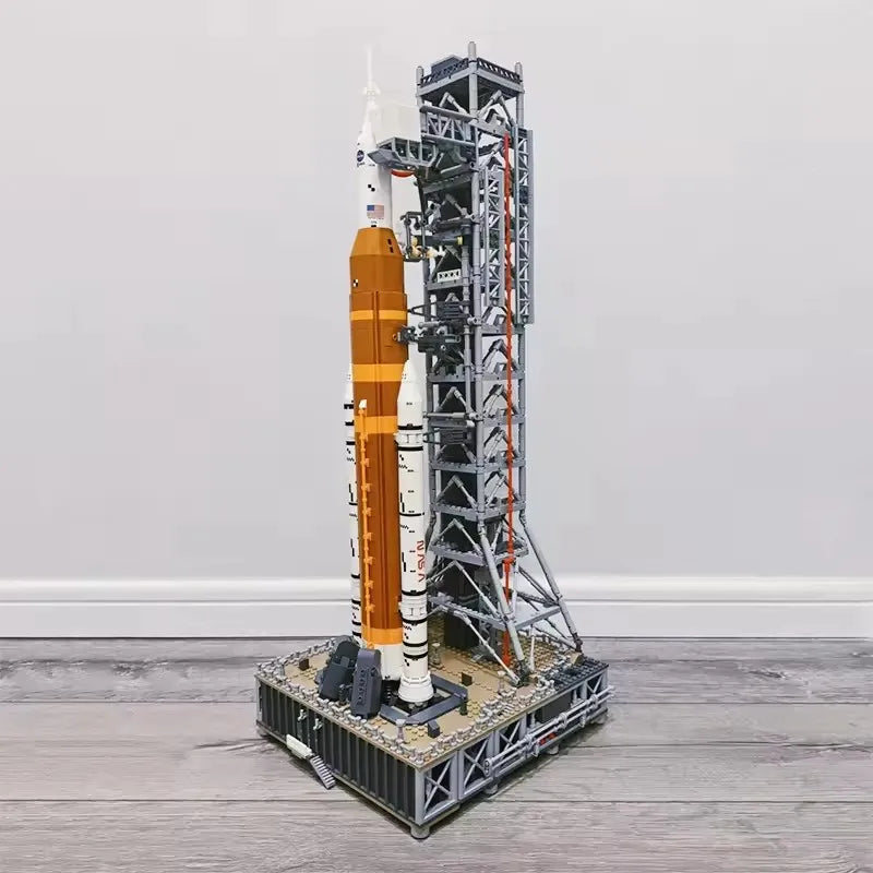 MOC Space Rocket Launch System Building Block Model — Kids' Festival Gift Ornament (Boys)