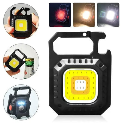 Mini LED Flashlight - Magnetic COB USB Rechargeable Work Light with 800 Lumens, 7 Modes for Camping & Outdoor Use