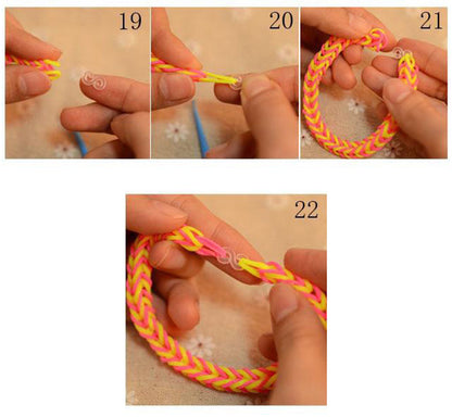 Rainbow Rubber Band Bracelet Kit – DIY Woven Lace Craft Toy for Girls, Hair Accessories & Handmade Gift