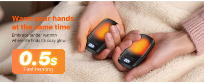2-Pack Rechargeable Hand Warmers 2000mAh – Electric Pocket Heater for Christmas, Outdoors, Hunting, Golf & Camping