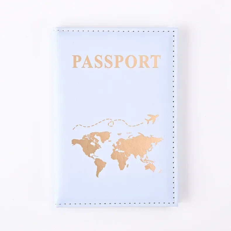 RFID Leather Passport Holder - Vintage Travel Wallet Case for Men & Women with ID and Card Storage