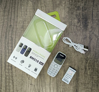 BM310 Small Mobile Phone | Unlocked Dual SIM, Bluetooth, Low Radiation, Automatic Call Recording & Compact Design