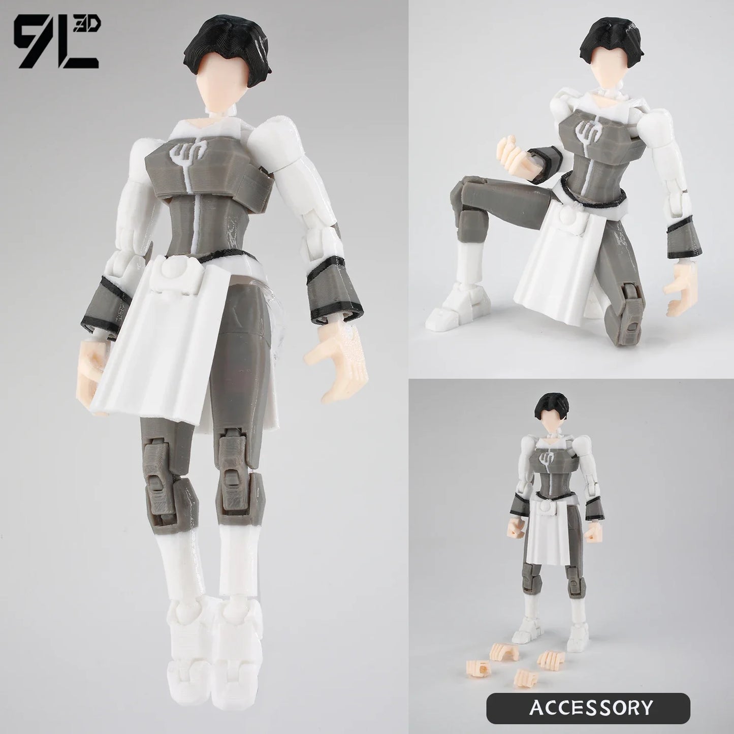 9L 3D Printed Invincible Tech Jacker T13 Lucky13 Action Figure – Multi-Jointed Motorcycle Collectible Model Toy Titan13