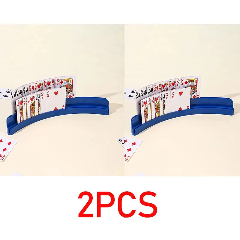 Plastic Poker Card Stand Holder - Creative Playing Card Support Clip Base for Easy Hands-Free Board Games