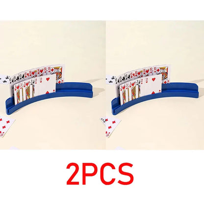 Plastic Poker Card Stand Holder - Creative Playing Card Support Clip Base for Easy Hands-Free Board Games