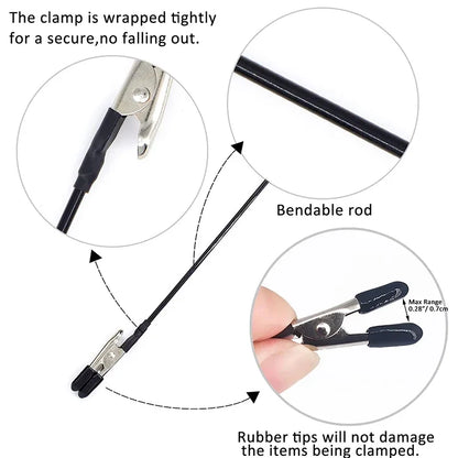 Soldering Third Hand Tool - Magnetic Base Flexible Arm PCB Holder with Alligator Clips for Electronics Repair Welding