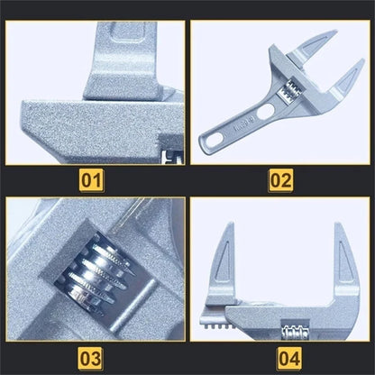 Mini Adjustable Wrench - Multifunctional Aluminum Spanner for Bathroom & Plumbing Repairs
