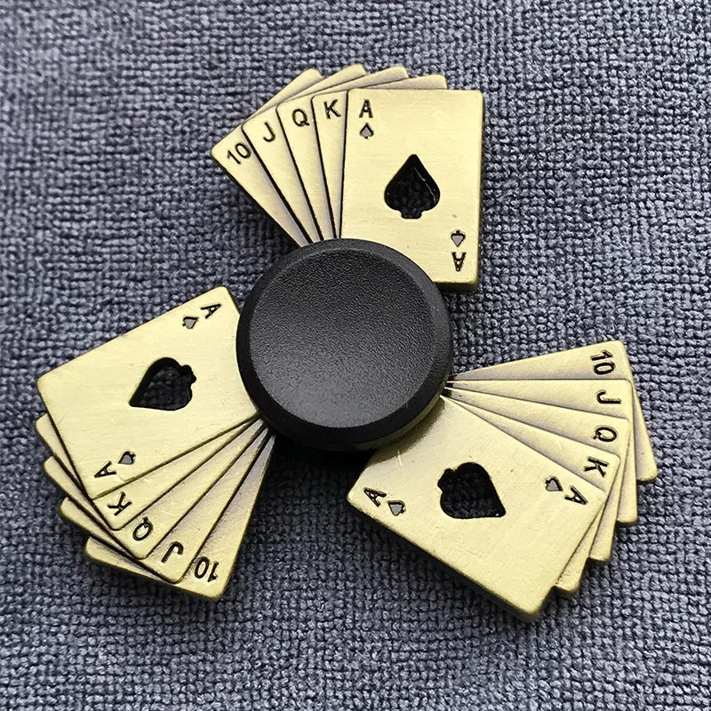 Bronze Metal Alloy Fidget Spinner R188 – Silent Hand Gyro Stress Relief Toy for Kids & Adults