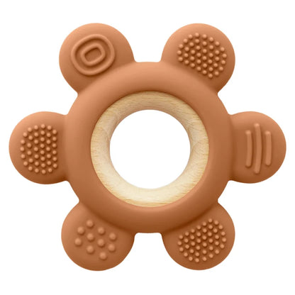 Baby Silicone Teether Necklace - Rudder Shape BPA Free Sensory Chewing Toy for Infant Teething Relief
