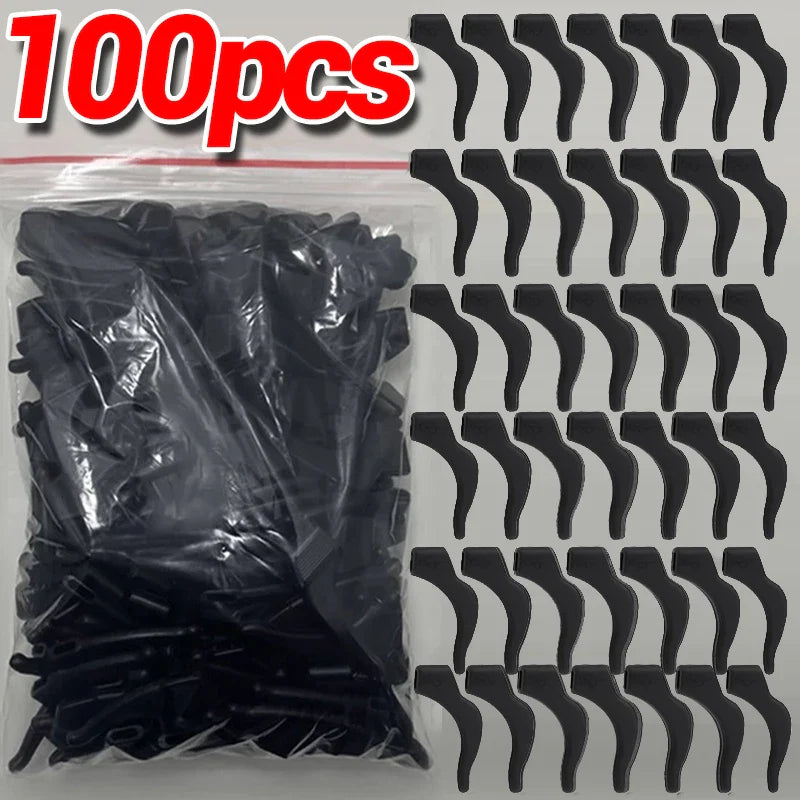 Anti-Slip Silicone Ear Hooks for Glasses | Elastic Eyewear Grip, Temple Holder & Fastener Accessories