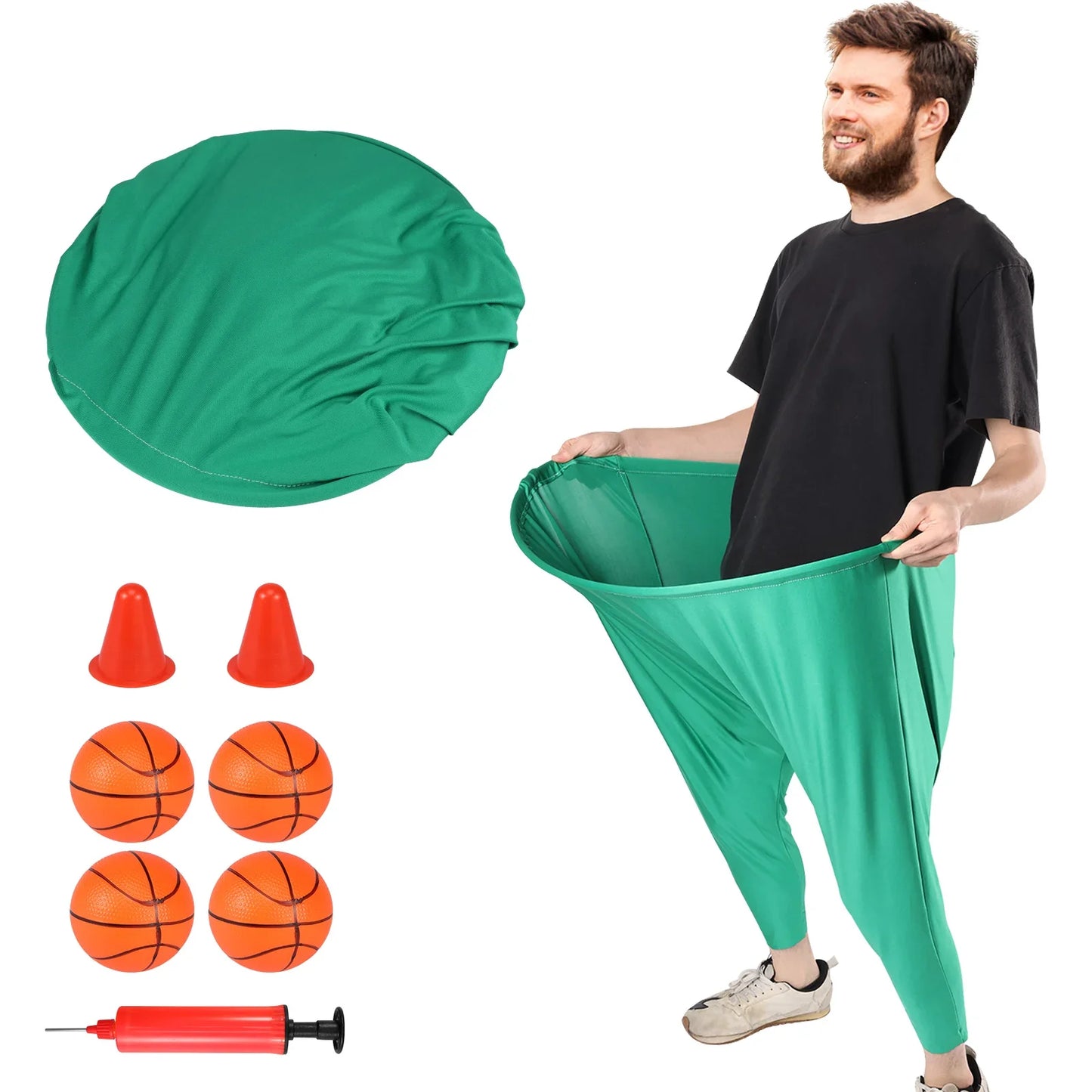 Adult Granny Pants Yard Game Set - Giant Outdoor Family Reunion Tossing Game with Marker Cones & Fun Activities