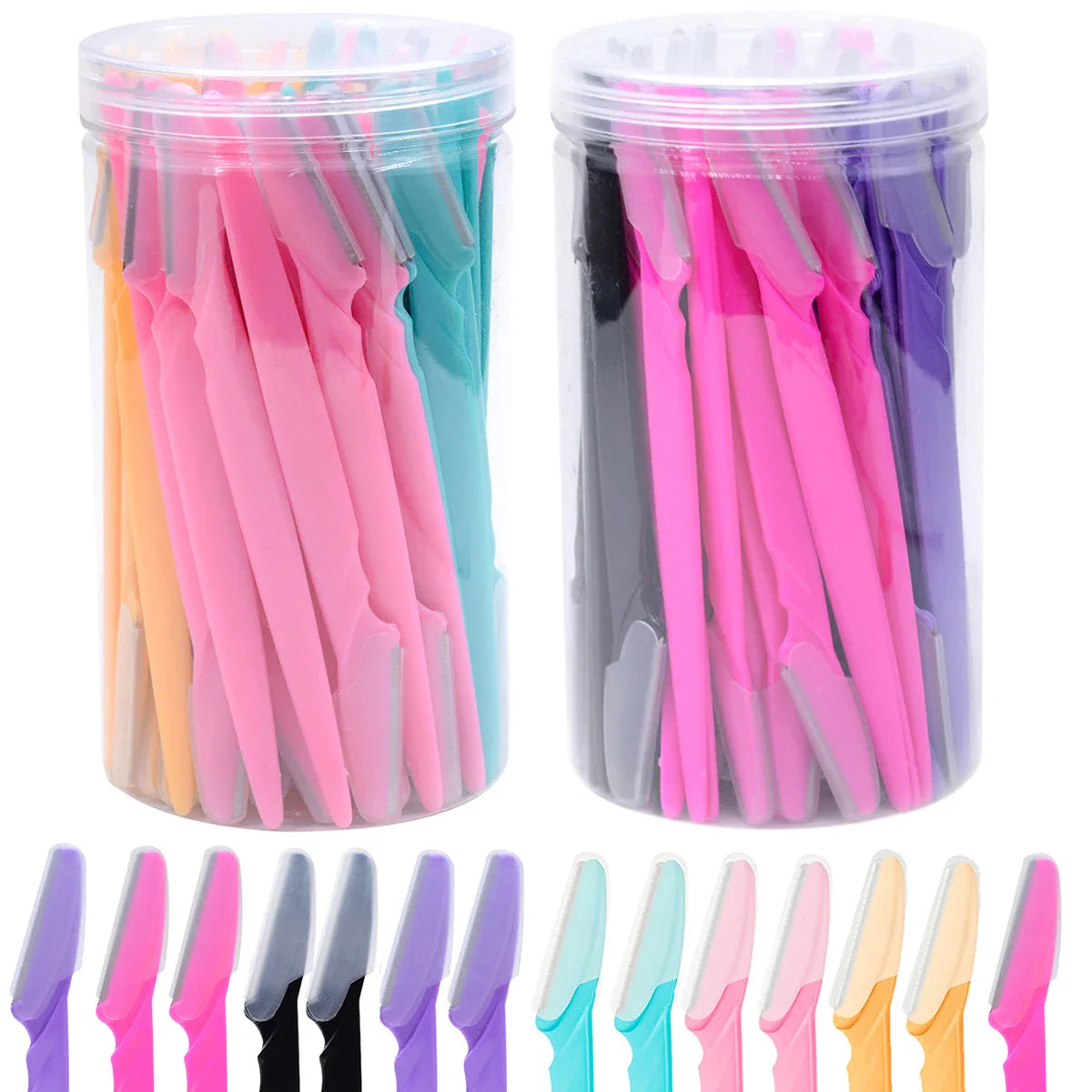10/30/40PCS Eyebrow & Facial Razor for Women – Multipurpose Dermaplaning Exfoliating Tool with Precision Safety Cover, Beauty Grooming