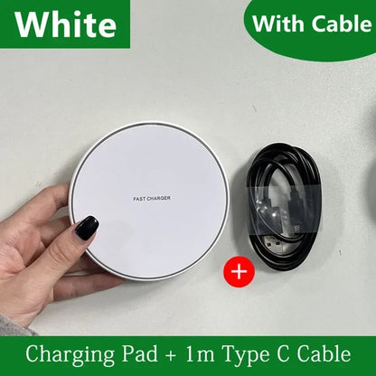 Wireless Phone Charger Stand - Fast Charging Pad Dock for iPhone 16/15/14/13/12/11, Samsung & Xiaomi