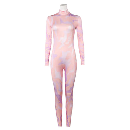 Demon Hunters Rumi Cosplay Costume – Colorful K-Pop Tattoo Jumpsuit, Devil Bodysuit for Anime Role-Play & Halloween Performance