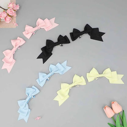 Kawaii Handmade Bow Hair Clip - Sweet Anime Lolita Cosplay JK Hair Accessory