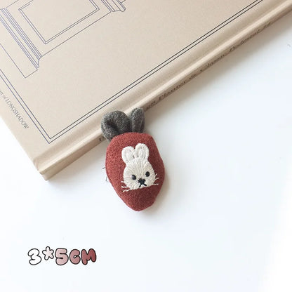Cute Animal Brooch Pin - Bunny, Bear & Tulip Design Scarf Hair Clip Accessories for Women & Girls
