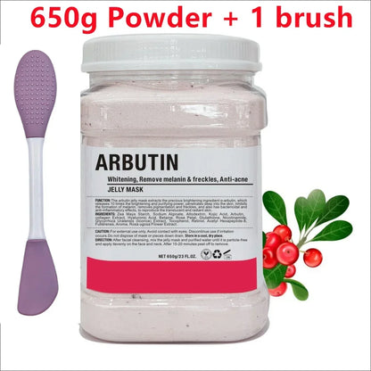 650g Chamomile & Hyaluronic Acid Facial Mask Powder – Moisturizing Rose Jelly Skin Care Mask with Silicone Brush for Elasticity Boost