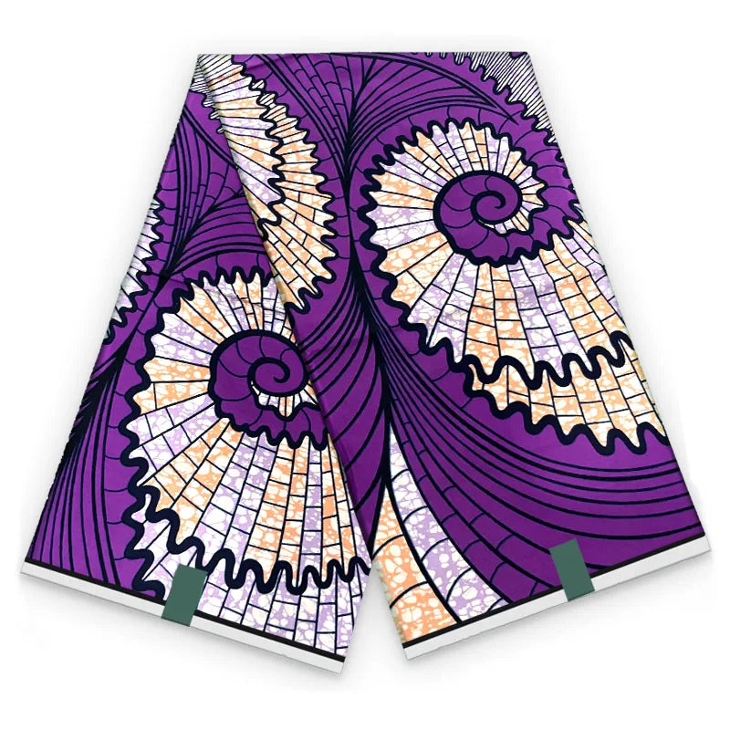 2026 African Ankara Wax Print Fabric - 100% Cotton Soft High Quality Original Real Wax Fabric for Party Dresses HH101