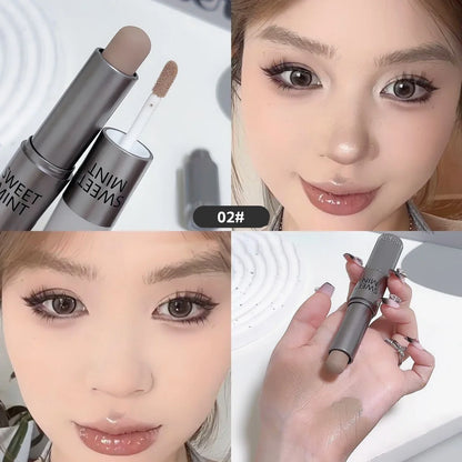 Moisturizing Matte Contour Stick - Waterproof Concealer Highlighter for 3D Nose Shadow Face Sculpting Makeup