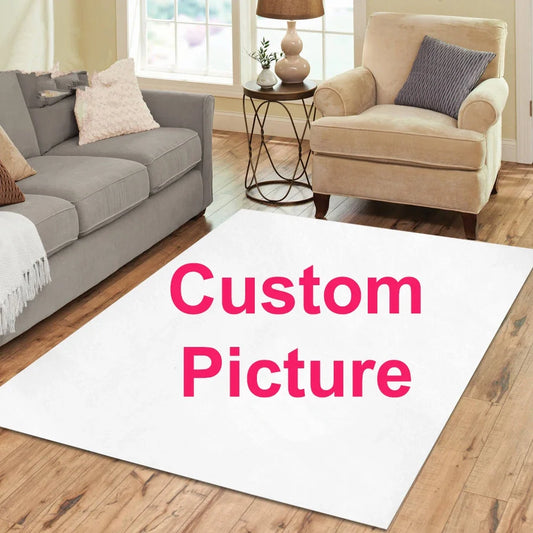 Custom Printed Area Rug - Personalized Rectangle Carpet Yoga Mat Living Room Decor Floor Mat Doormat